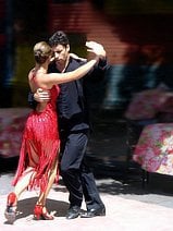 photo de danseurs de tango dans le quartier de La Boca