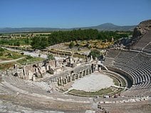 photo du théâtre antique de l’ancienne cité grecque d’Éphèse