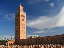 photo de la mosquée Koutoubia et son minaret de 69 mètres