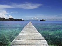 photo de la jetée permettant d’accoster sur l’île de Kadidiri